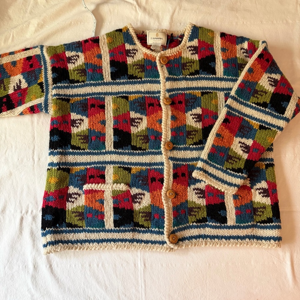 Vintage 90’s Express Tricot Wool Cardigan